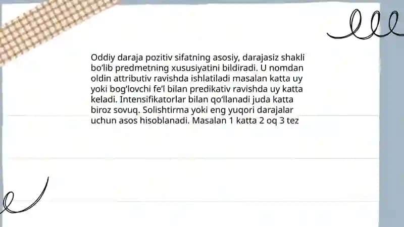 Sifatlarning darajalari 4