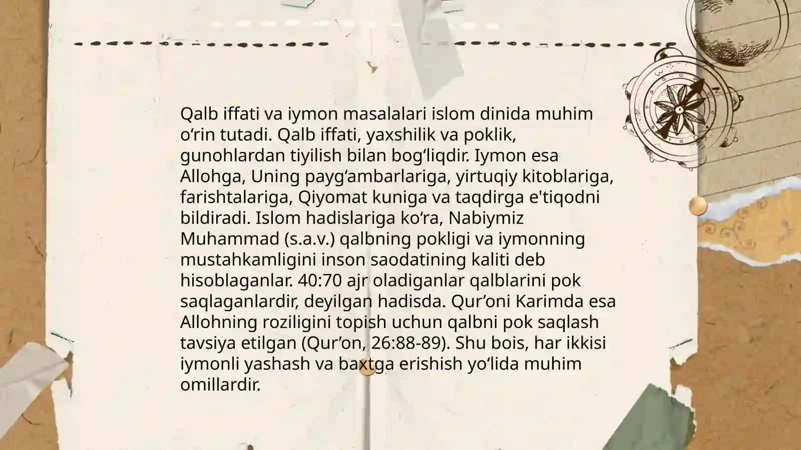Qalb iffati va islomiy qadriyatlar 4