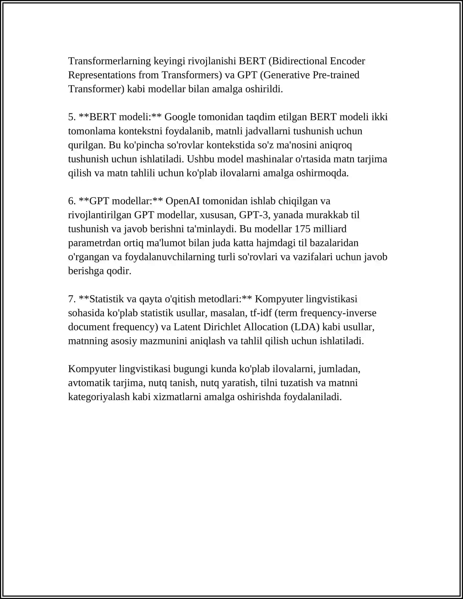 KOMPYUTER LINGIVISTIKASI.TILLARNI INTENSIV ÒRGANISH DASTURLARI 4