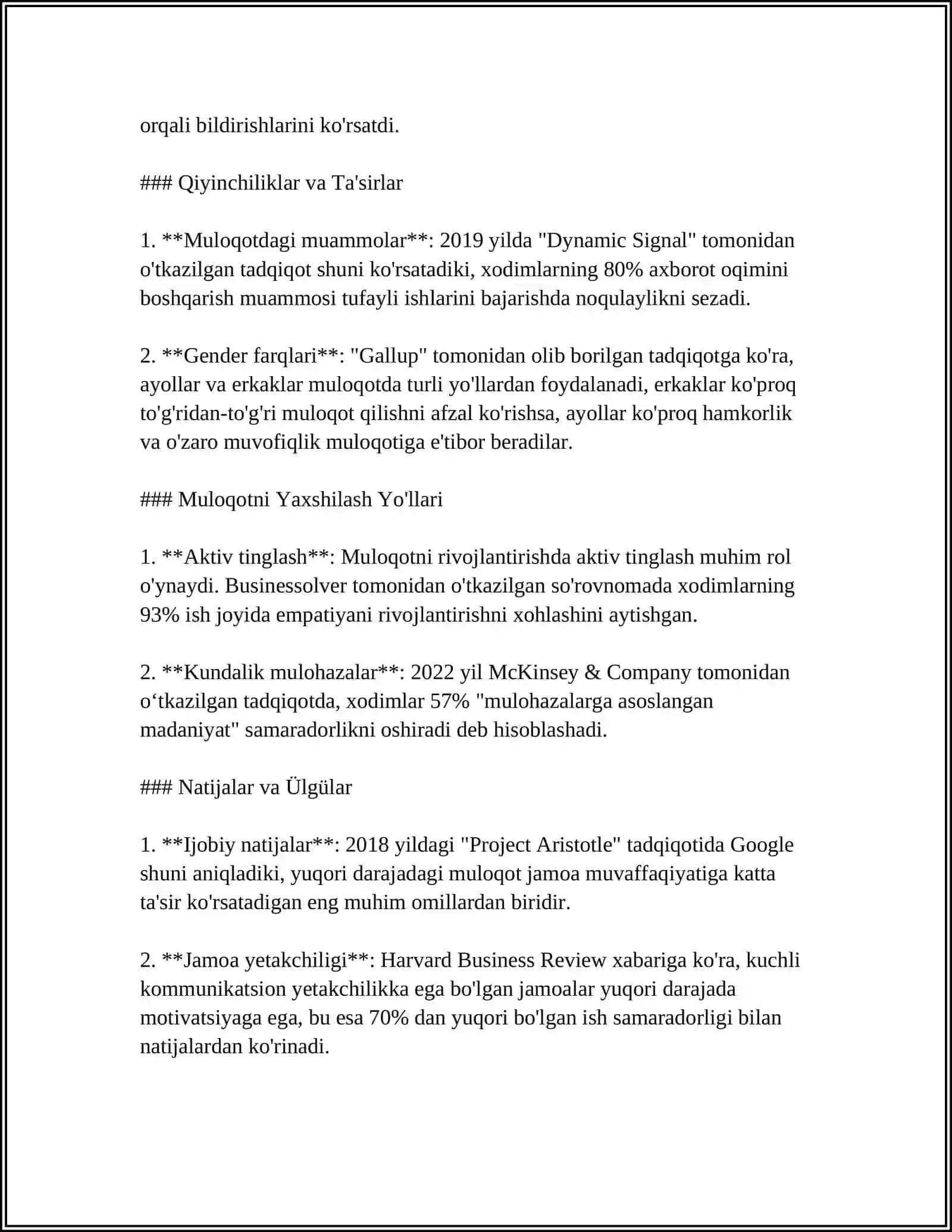 SOFT SKILLS - LOYIHA FAOLIYATINI AMALGA OSHIRISH. JAMOADA ISHLASH 4