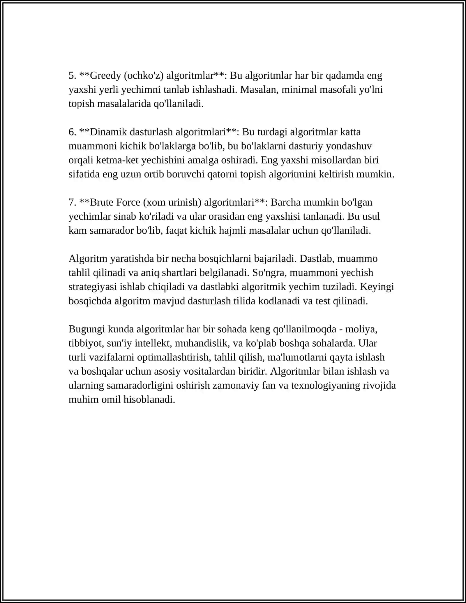 ALGORITLASHTIRISH VA DASTURLASH ASOSLARI 4