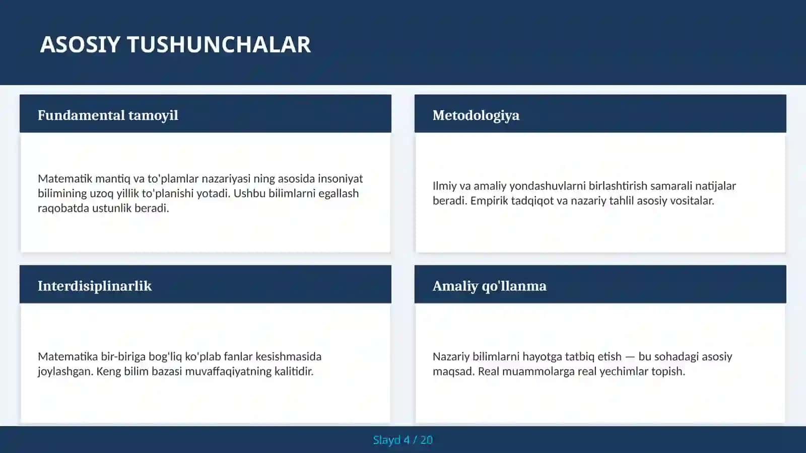 MATEMATIK MANTIQ VA TO'PLAMLAR NAZARIYASI 4