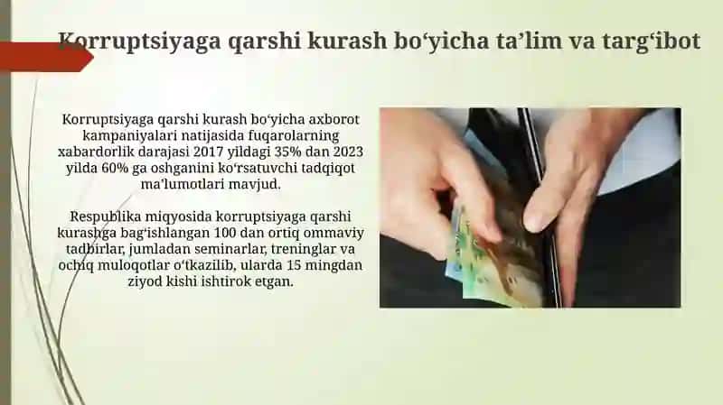 O'zbekistonda korrupsiyaga qarshi kurash mehanizmlari 4