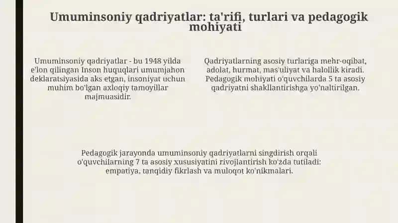 Pedagogik muloqotda umuminsoniy qadriyatlarning ustuvorligi 4