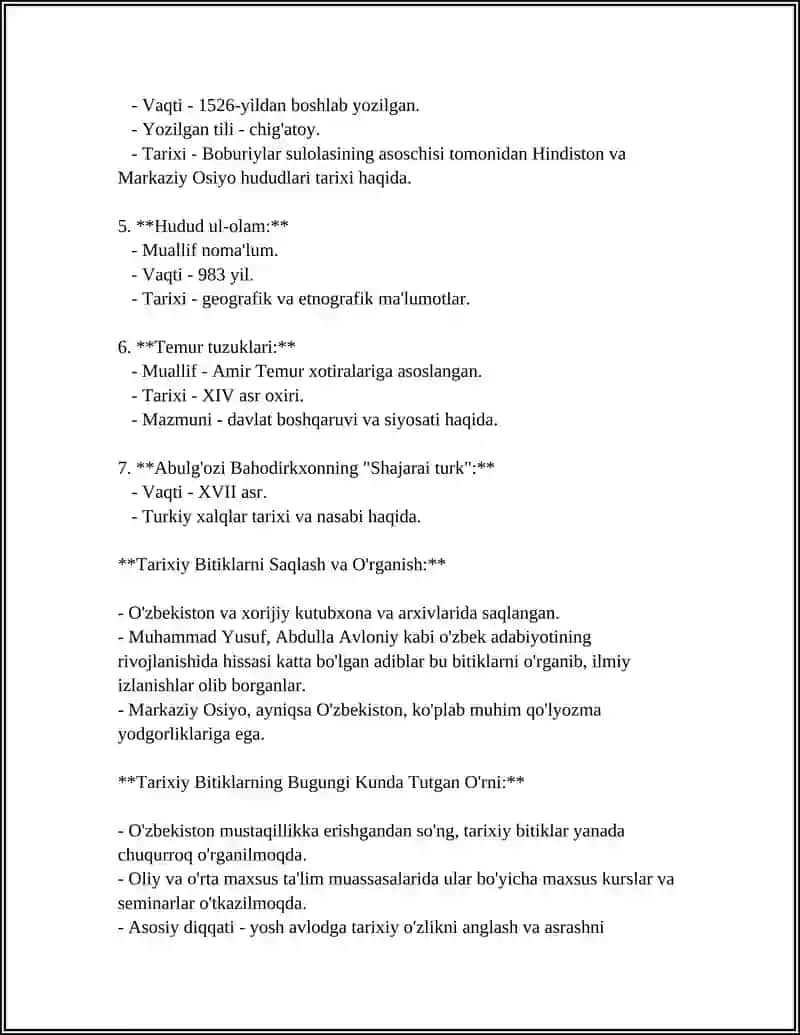 REFERAT Mavzu: DAFTAR HOSHIYASIDAGI BITIKLAR 4