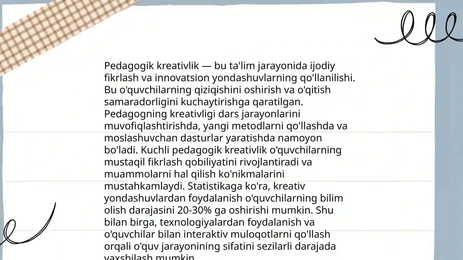 Kreativlik va Pedagogik Kreativlik tushunchalarining mohiyati 4