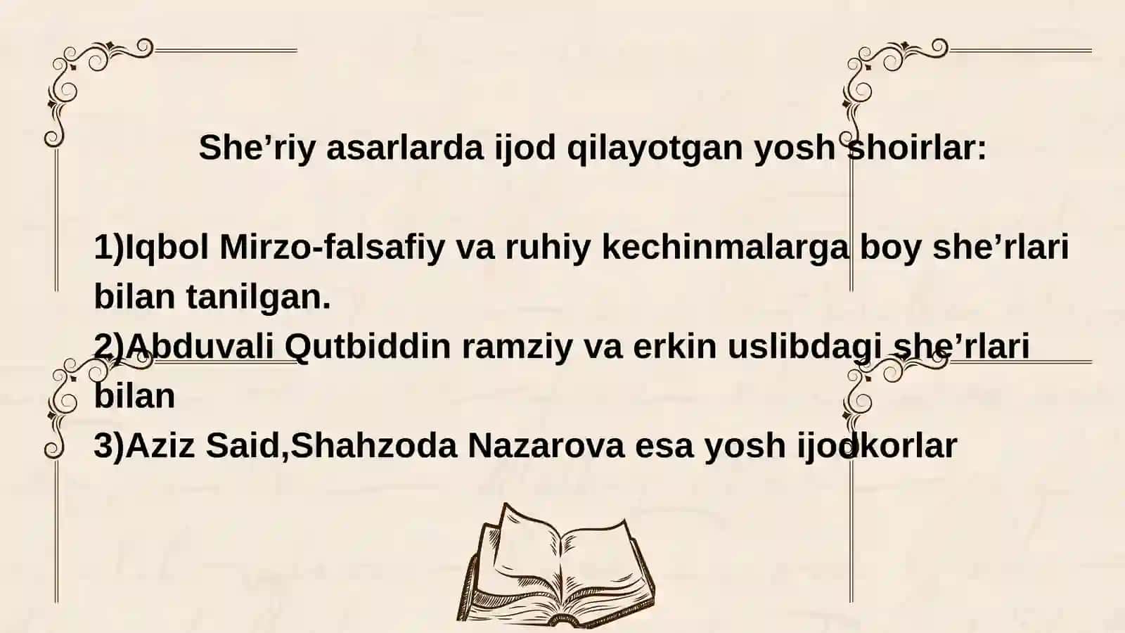 Yoshlik jurnalidagi yangi asarlarga munosabat bildirish. 4