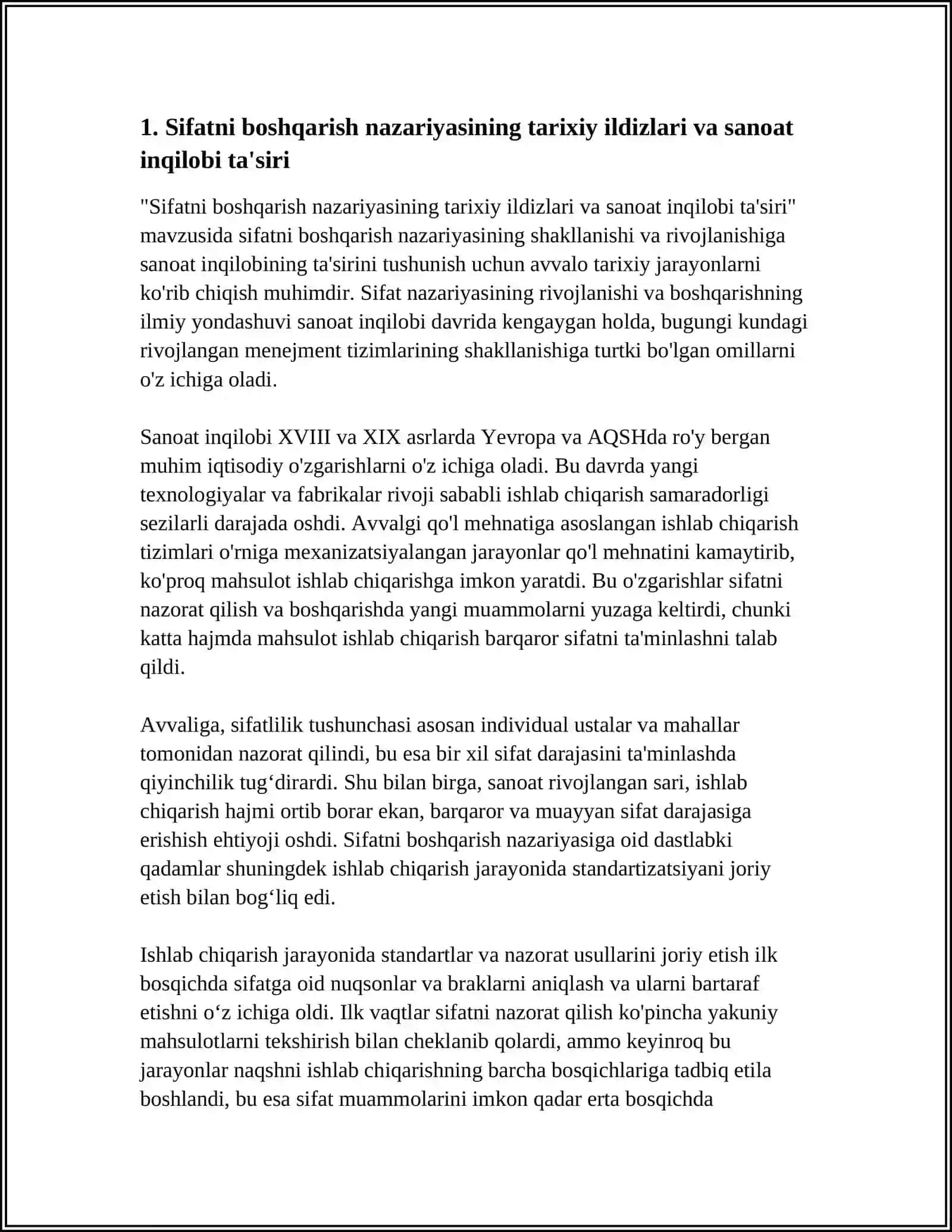 SIFATNI BOSHQARISH NAZARIYASINING RIVOJLANISH BOSQICHLARI 4