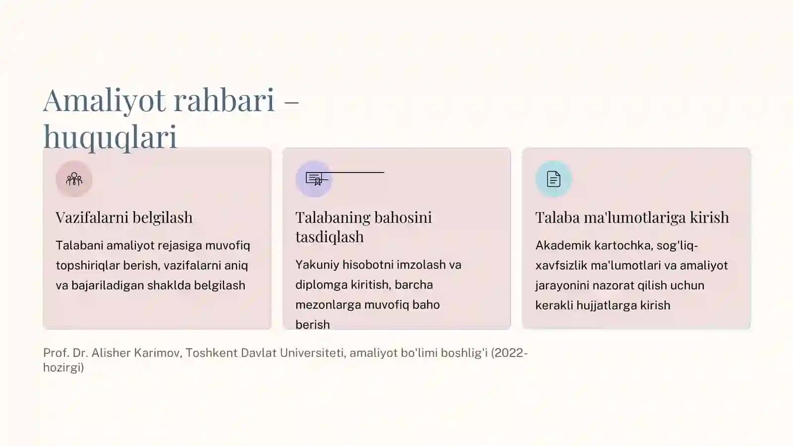 Amaliyot rahbari va amaliyotchi talabaning huquq va burchlari 4