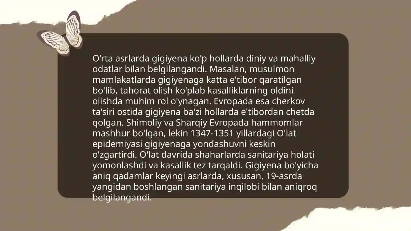 Gigiyenaning rivojlanish tarixi 4