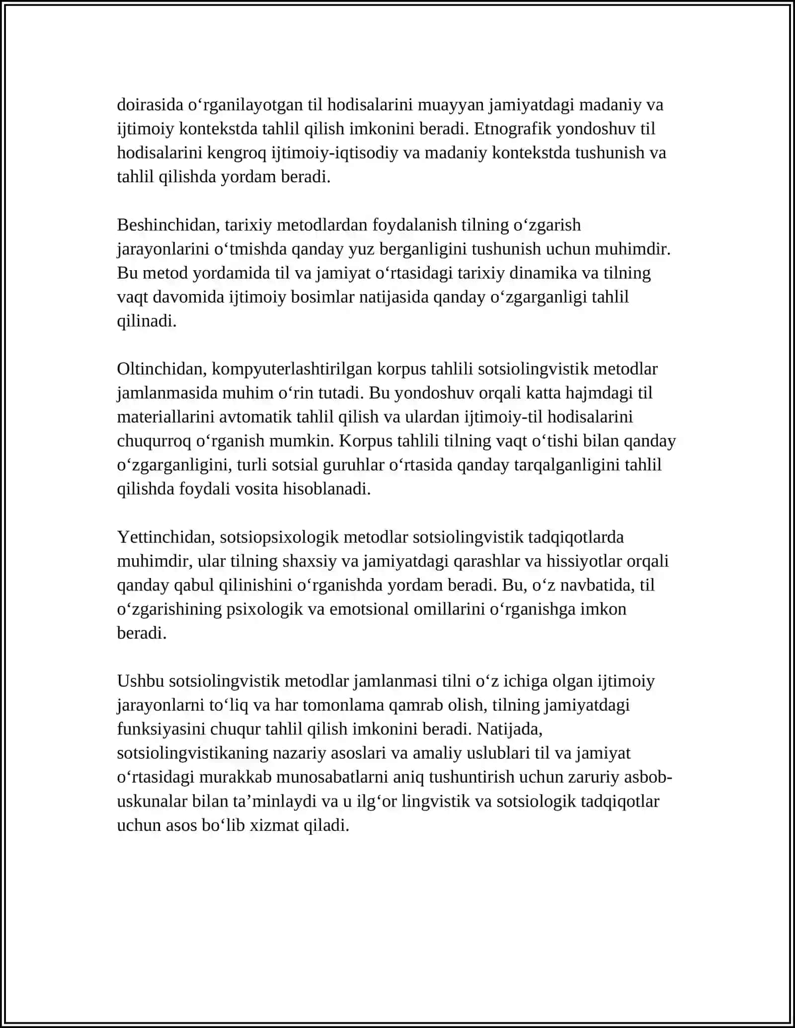SPTSIOLINGVISTIK METODLARI JAMLANMASI 4