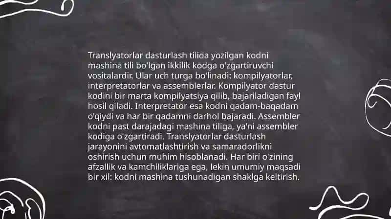 Dasturiy ta'minot translyatsiyasi 4
