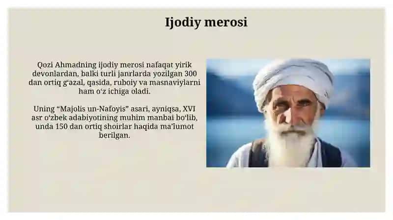 Qazib Ahmadning hayoti va ijodiy merosi 4