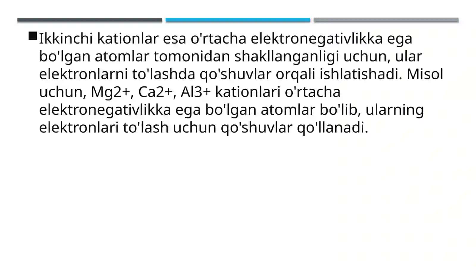 Birinchi va ikkinchi kationlar aralashmasining analizi 4