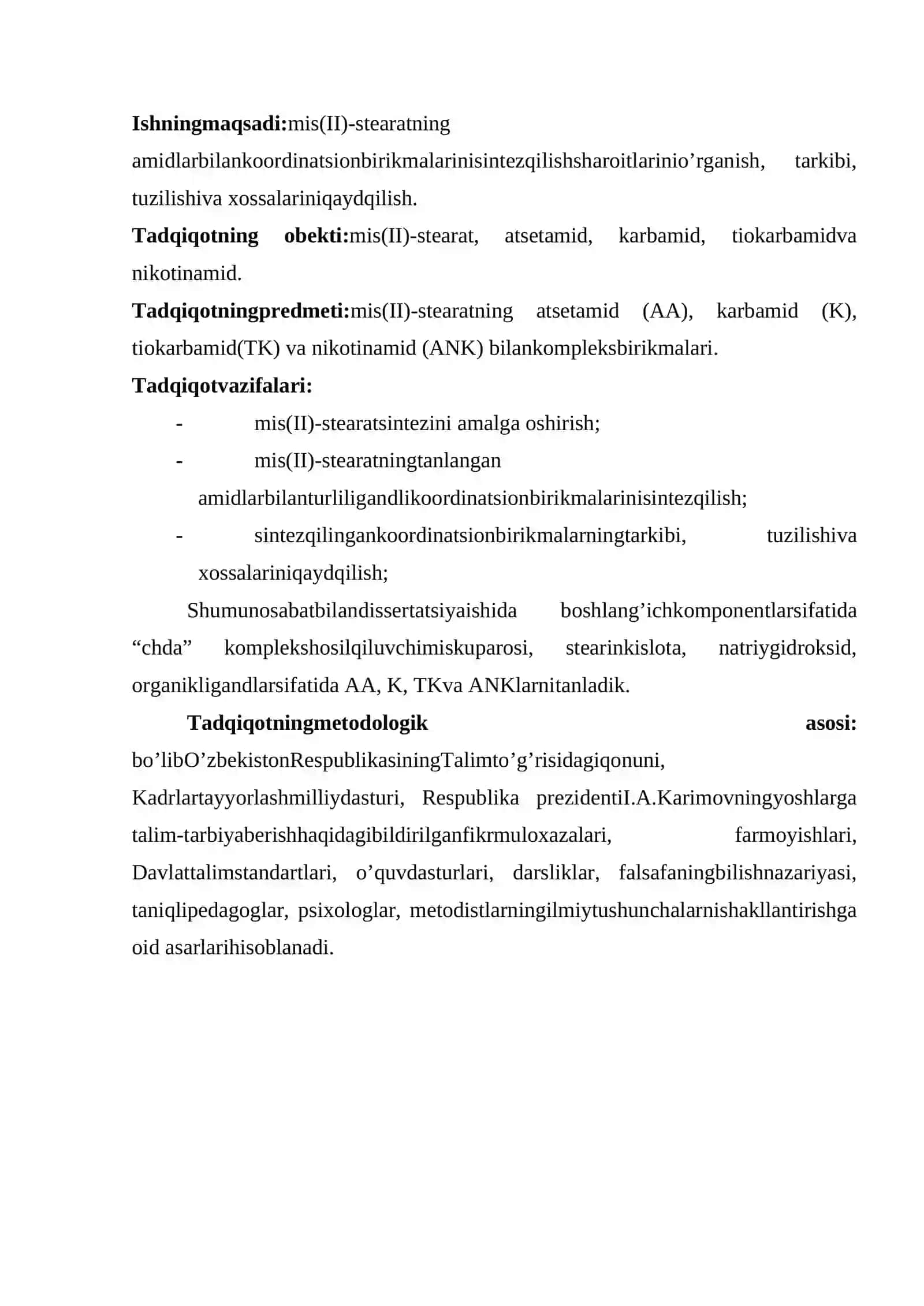 Mis(II)-stearatning turli ligandli koordinatsion birikmalari 4