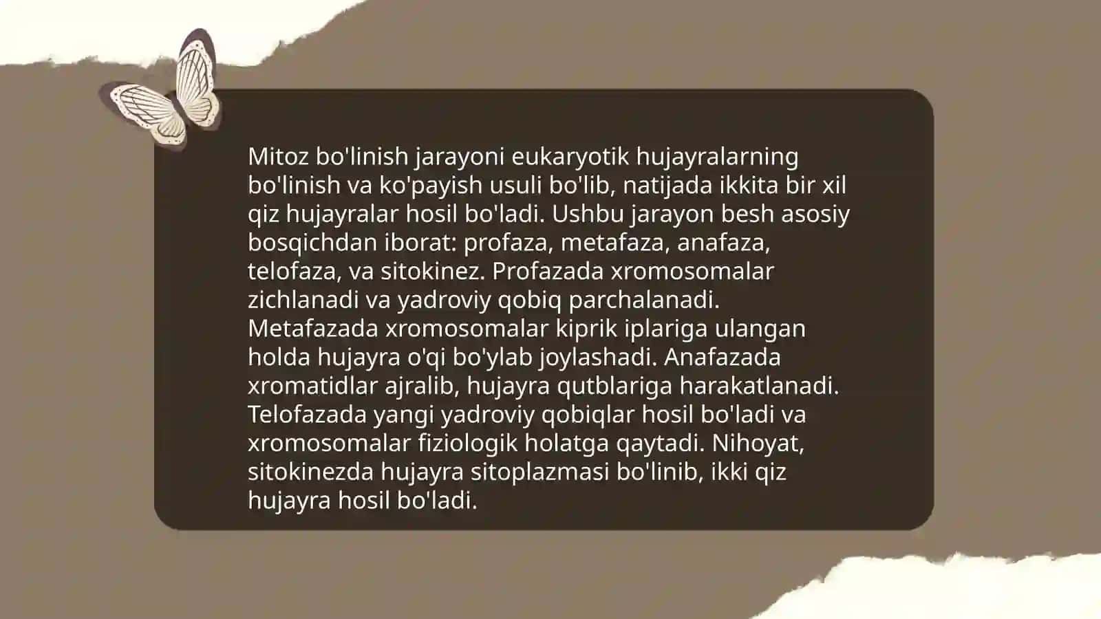 Hujayra bo'linishining norasmiy tiplari 4