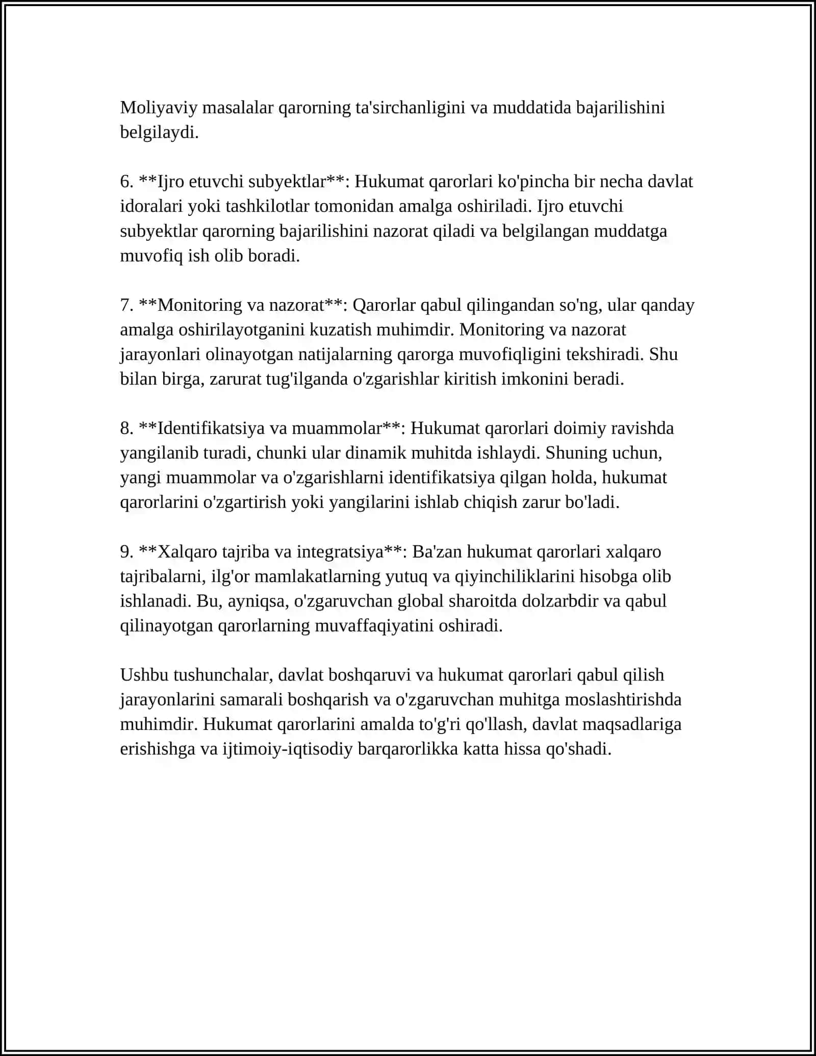 XALQARO BAXOLASH DASTURLARI DOIRASIDA HUKUMAT QARORLARINING MAZMUN VA MOHIYATI 4