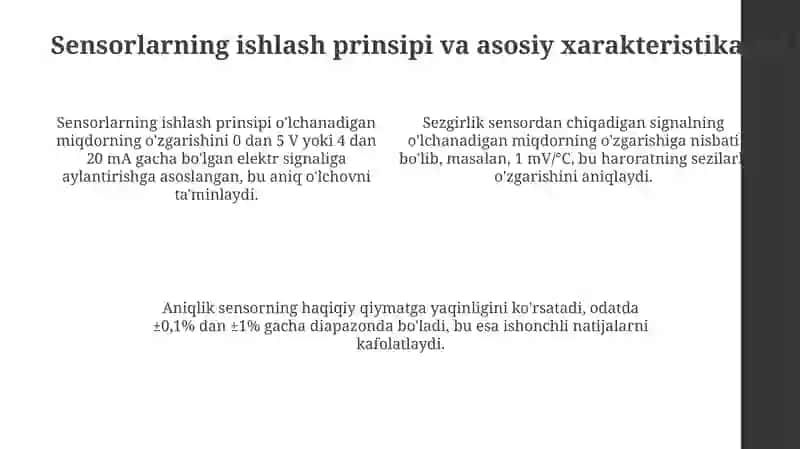 Kattalik miqdoriga kora bir o'lchamlik datchiklar 4
