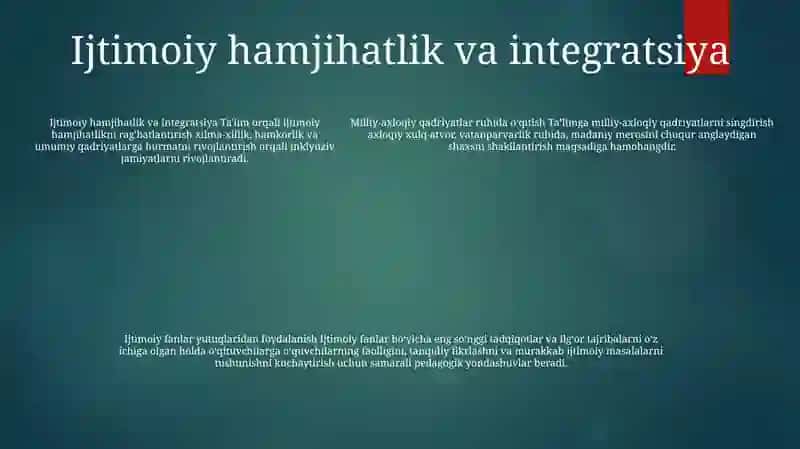 Milliy Ğoya Va Ma'Naviyatiga Oid Fanlarni Õqitishda Ijtimoiy Fanlardagi So'Nggi Yangiliklar Va Yutuqlardan Foydalanish 4