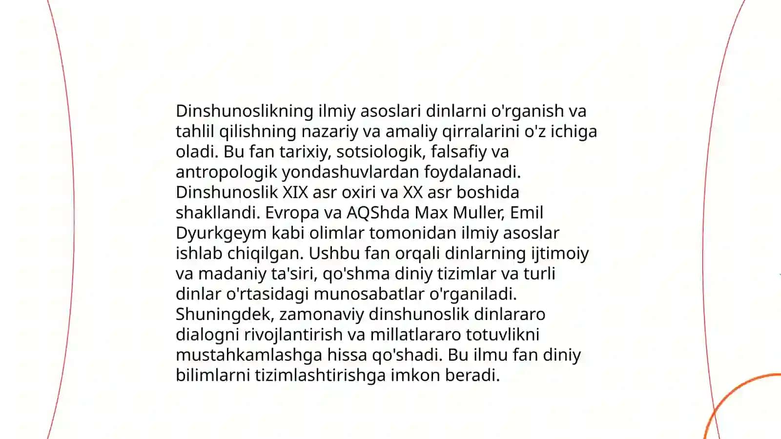 Dinshunoslikning fan sifatida shakllanishi, predmeti, funksiyasi va kotegoriyasi 4