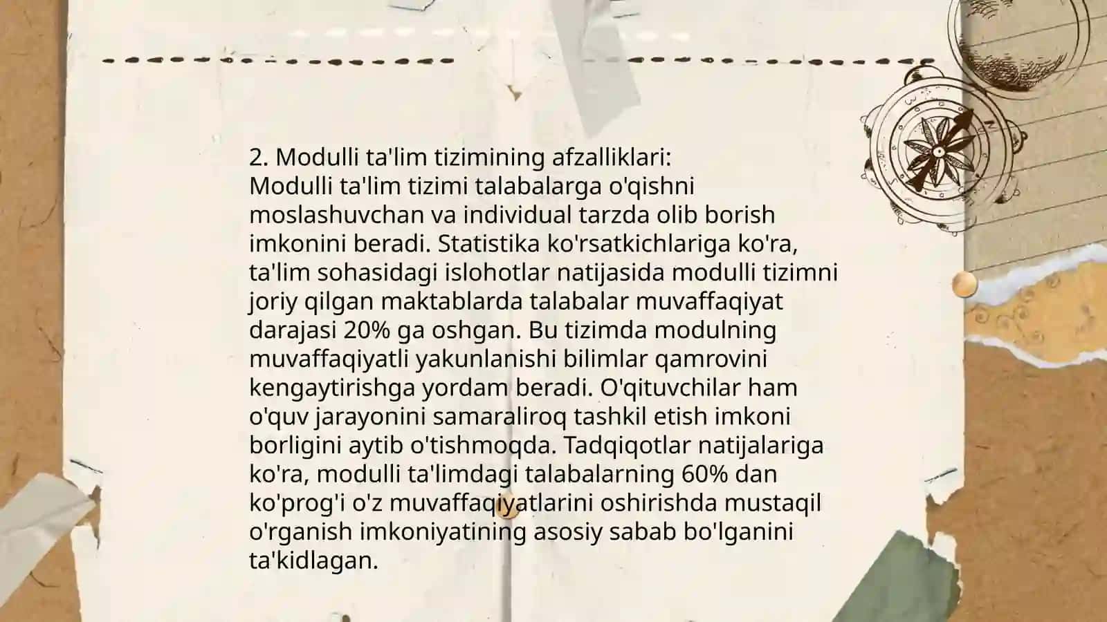 Zamonaviy talim va modulli-kiridit tizimi mohiyati 4