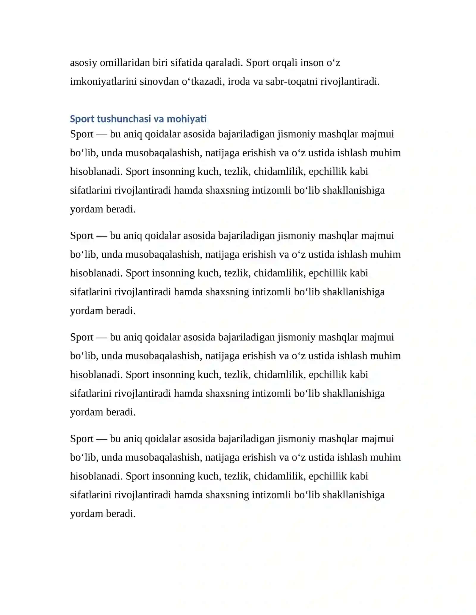 SPORT HAQIDA REFERAT 4