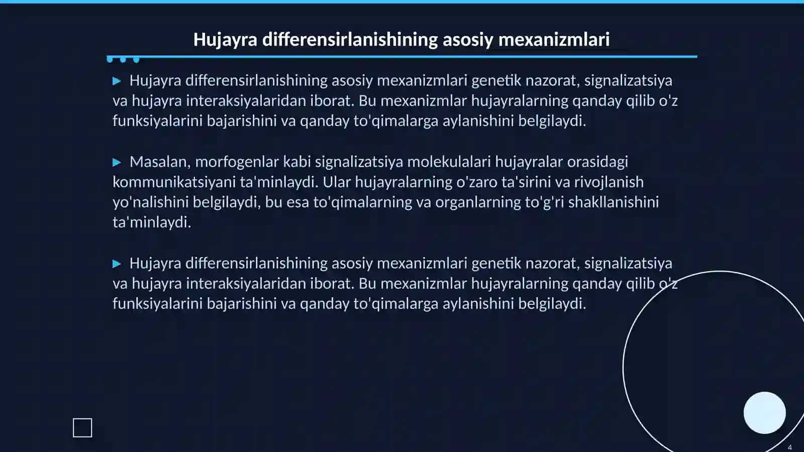 Embriogenezda hujayraning differensirlanishi va qaltis davrlar 4