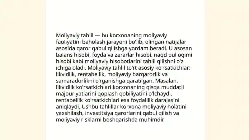 Korxonalar moliyasini boshqarish 4
