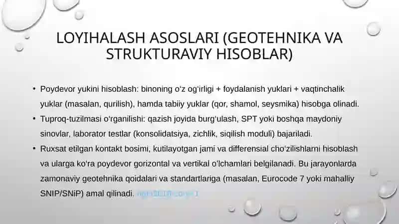 Yaxlit poydevor qurilmalari  2 4