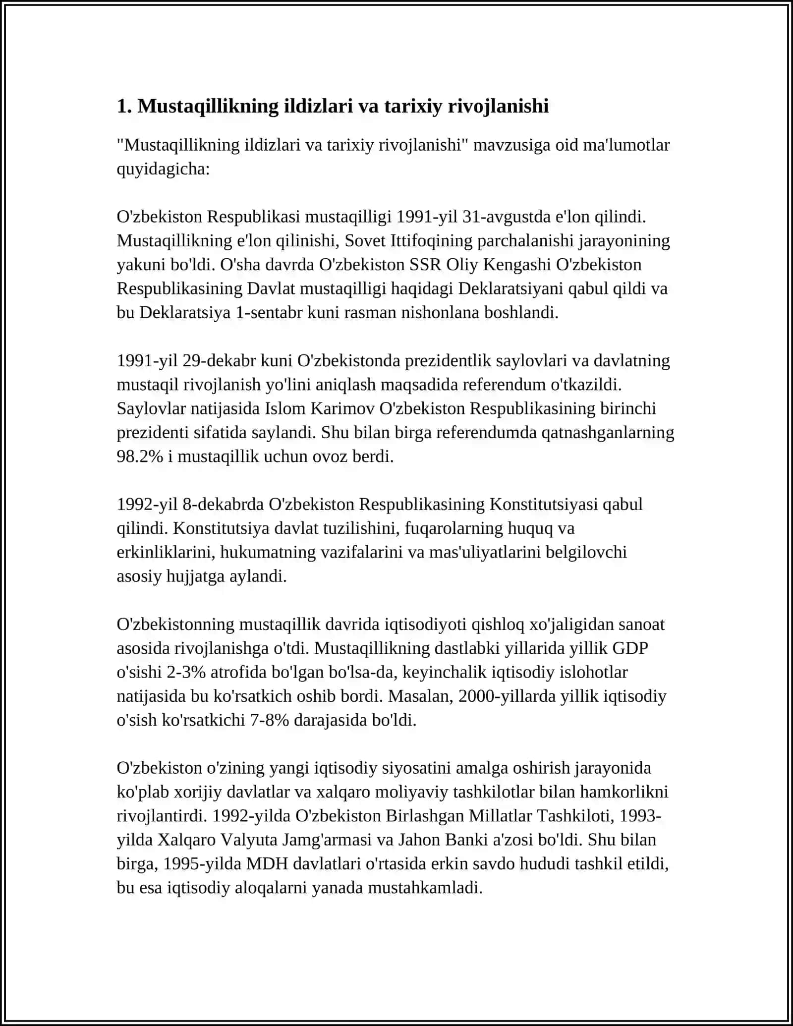 O‘ZBEKISTONDA MUSTAQILLIK G‘OYALARINING TARIXIY ASOSLARI 4