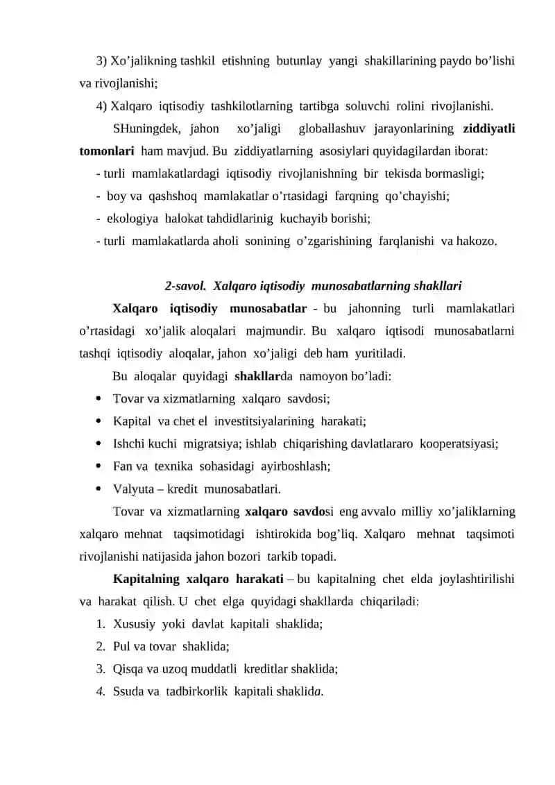 JAHON XO‘JALIGIDA ISHLAB CHIQARISH KUCHLARINING JOYLASHUVI 4