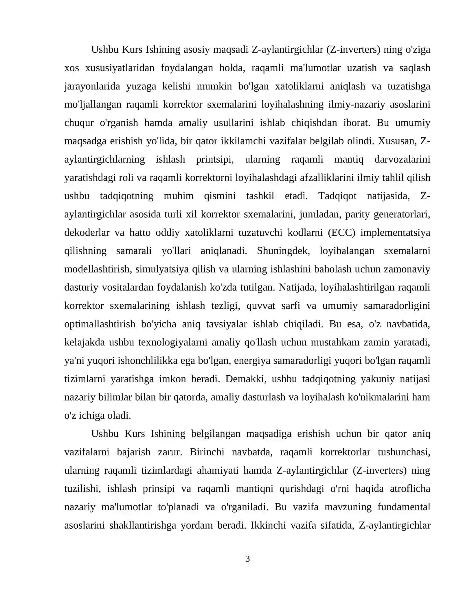 Raqamli korrektor loyihalash (Z-everterishlar bo‘yicha). 4