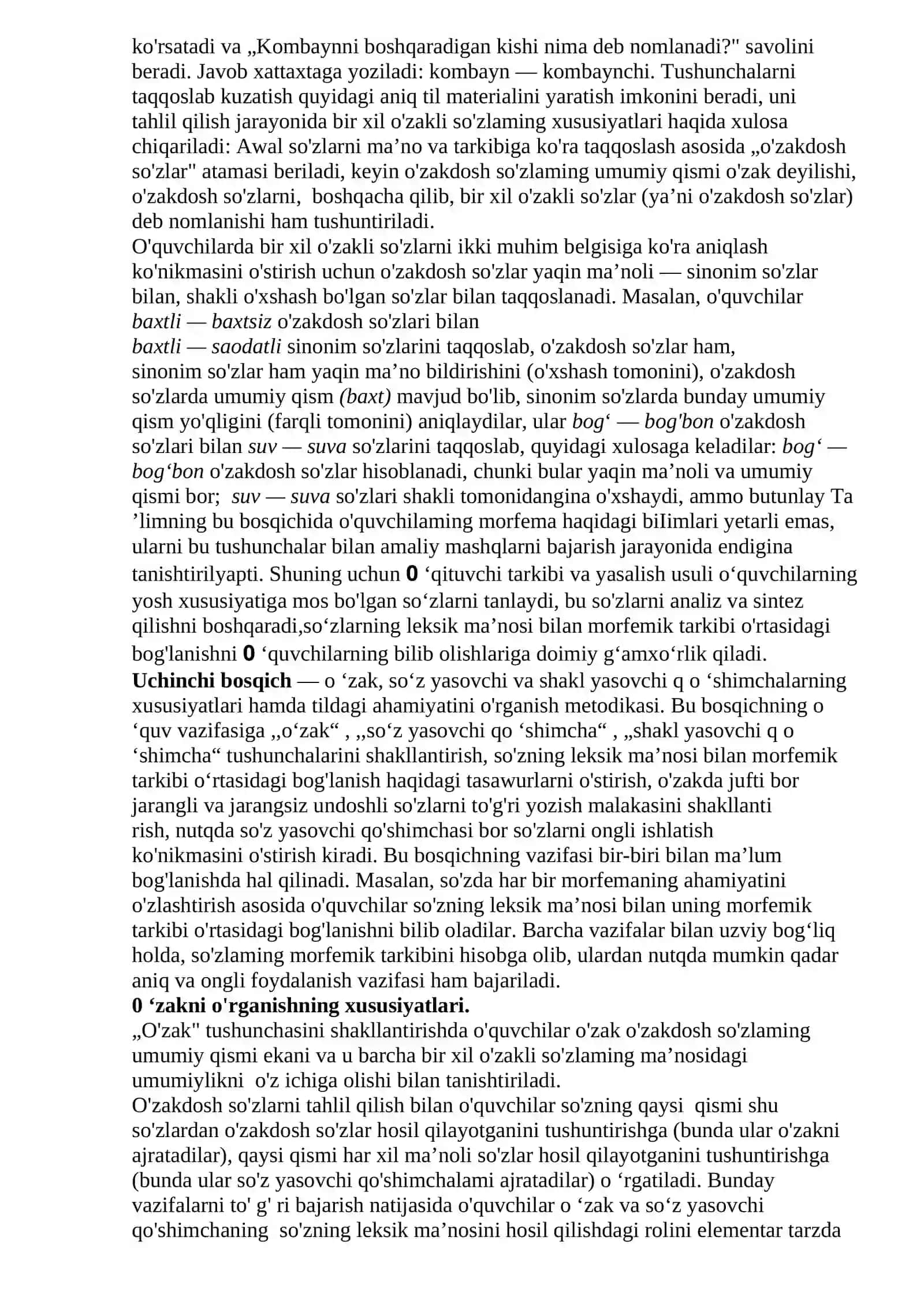 So'z yasovchi va so'z o’zgartiruvchi qo’shimchalar metodik tavsiyalar 4