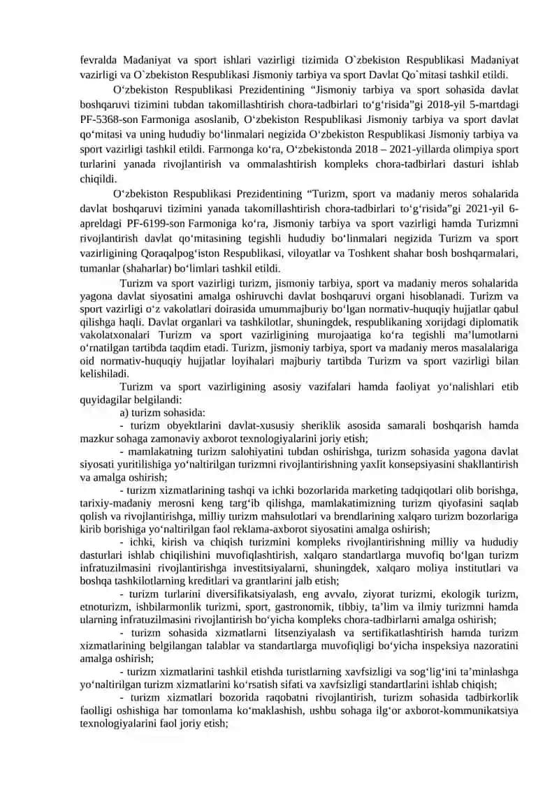 O‘ZBEKISTON RESPUBLIKASIDA MUSTAQILLIK YILLARIDA JISMONIY TARBIYA VA SPORT (1991 – hozirgi davrgacha) 4