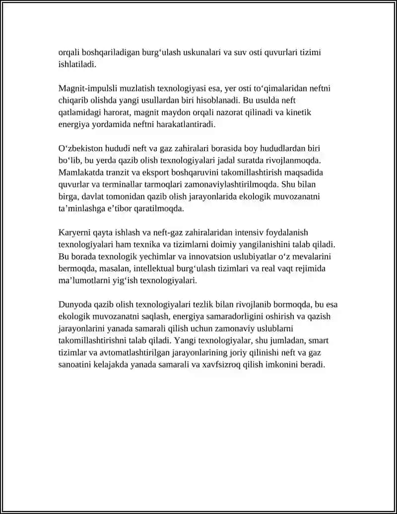 YONUVCHI FOYDALI QAZILMALAR (NEFT VA GAZ ISHI) 4