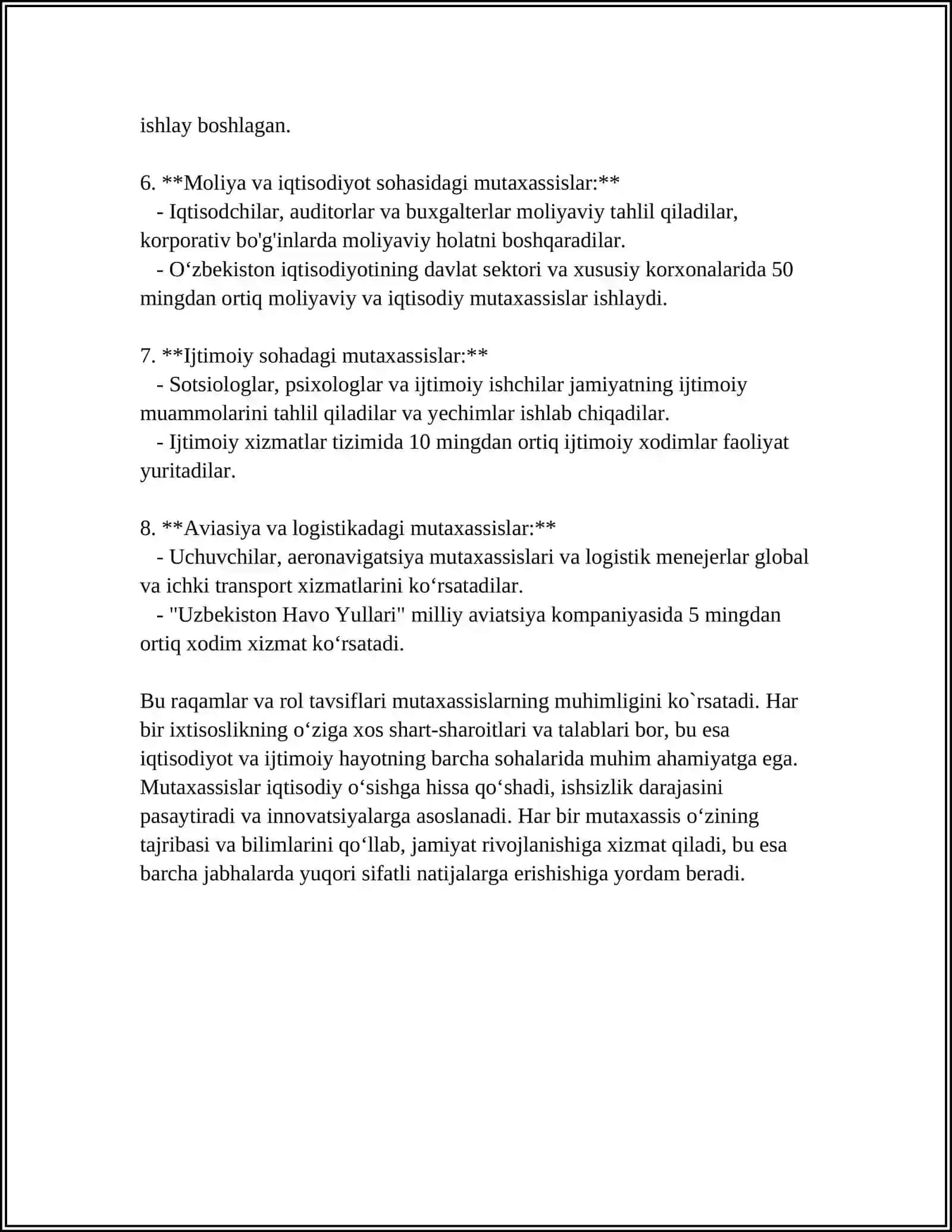 MUTAXASISLAR VA OTA - ONALARNI JALB QILISH USULLARI 4