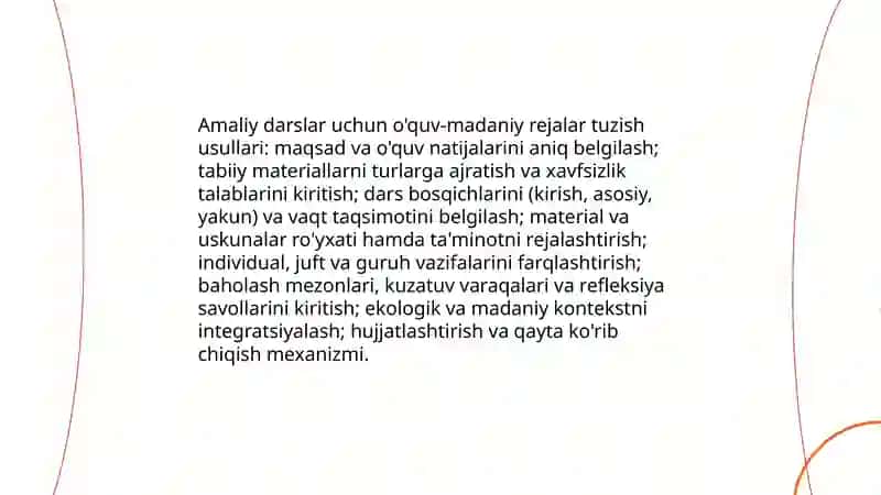 Tabiiy materiallardan amaliy darslarni tashkil etish metodikasi 4