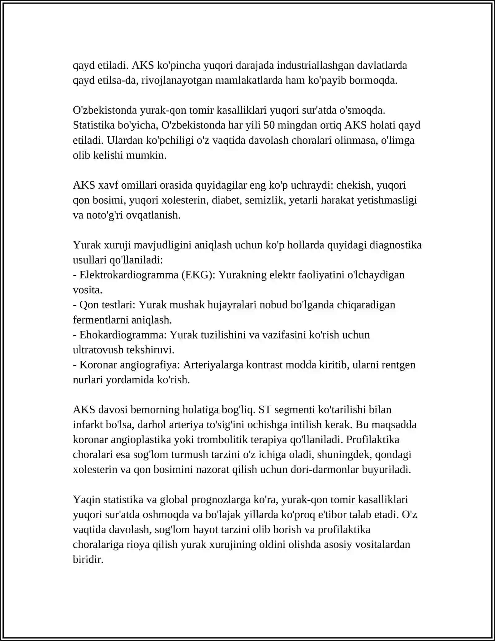 O'TKIR QON TOMIR YETISHMOVCHILIGA SHOSHILINCH YORDAM KO'RSATISH 4