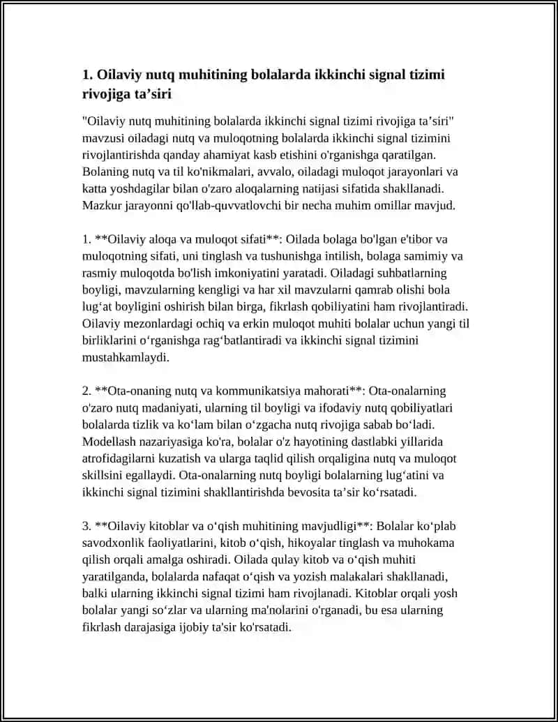 BOLALARDA IKKINCHI SIGNAL TIZIMIZNING RIVOJIGA TA'SIR ETUVCHI OMILLAR 4