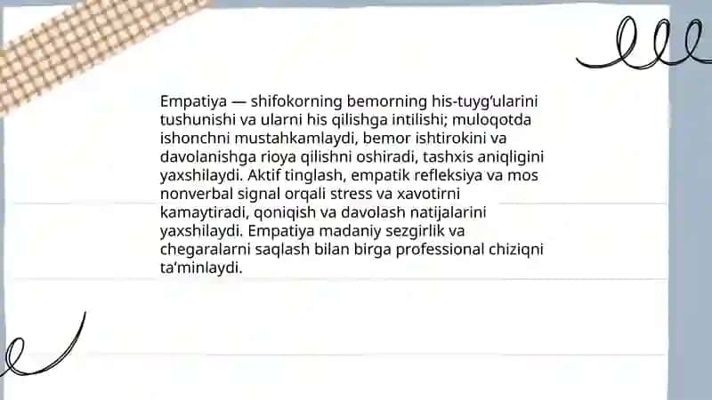 Shifokor va bemor muloqotining psixologik xususiyati 4
