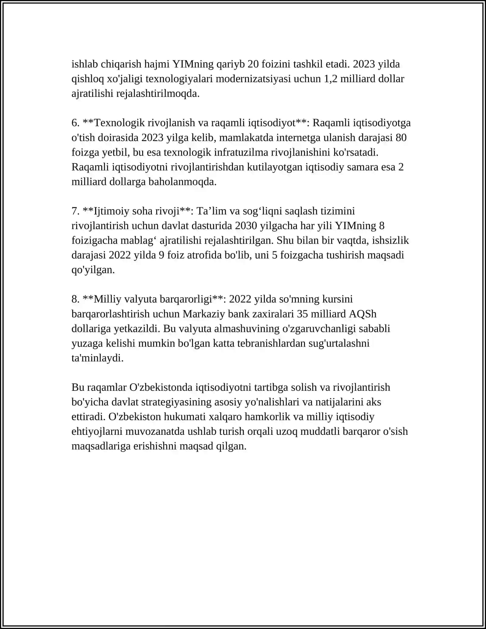 IQTISODIYOTNI TARTIBGA SOLISHDA DAVLATNING ROLI AHOLI DAROMADLARI VA TURMUSH FAROVONLIGI 4