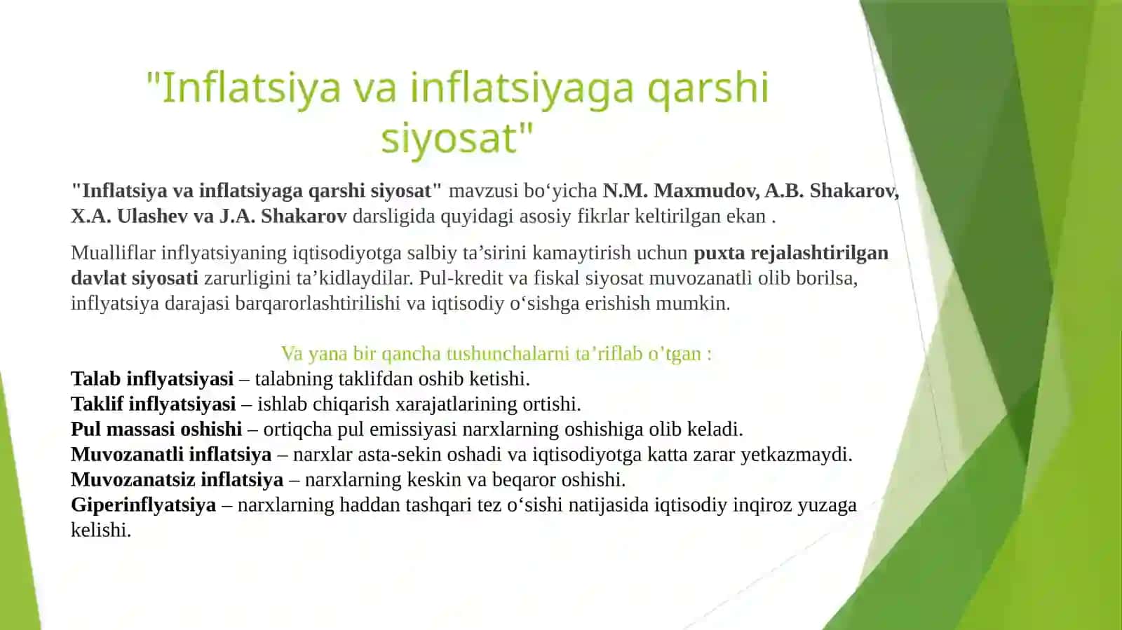 Makroiqtisodiyot darsligida ko’plab mavzular haqida yoritilgan 4