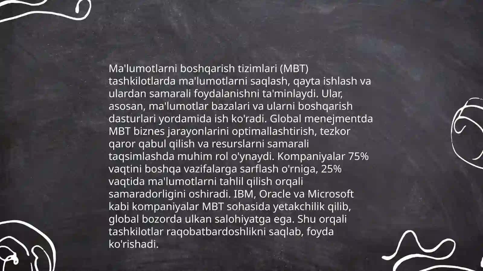 Axborot texnologiyalari va global menejment muammolari 4