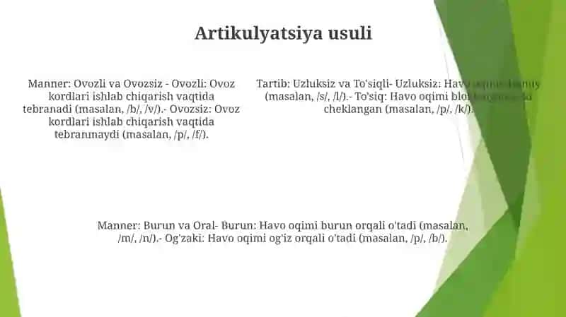 Nutq Tovushlarining Tasnifi 4