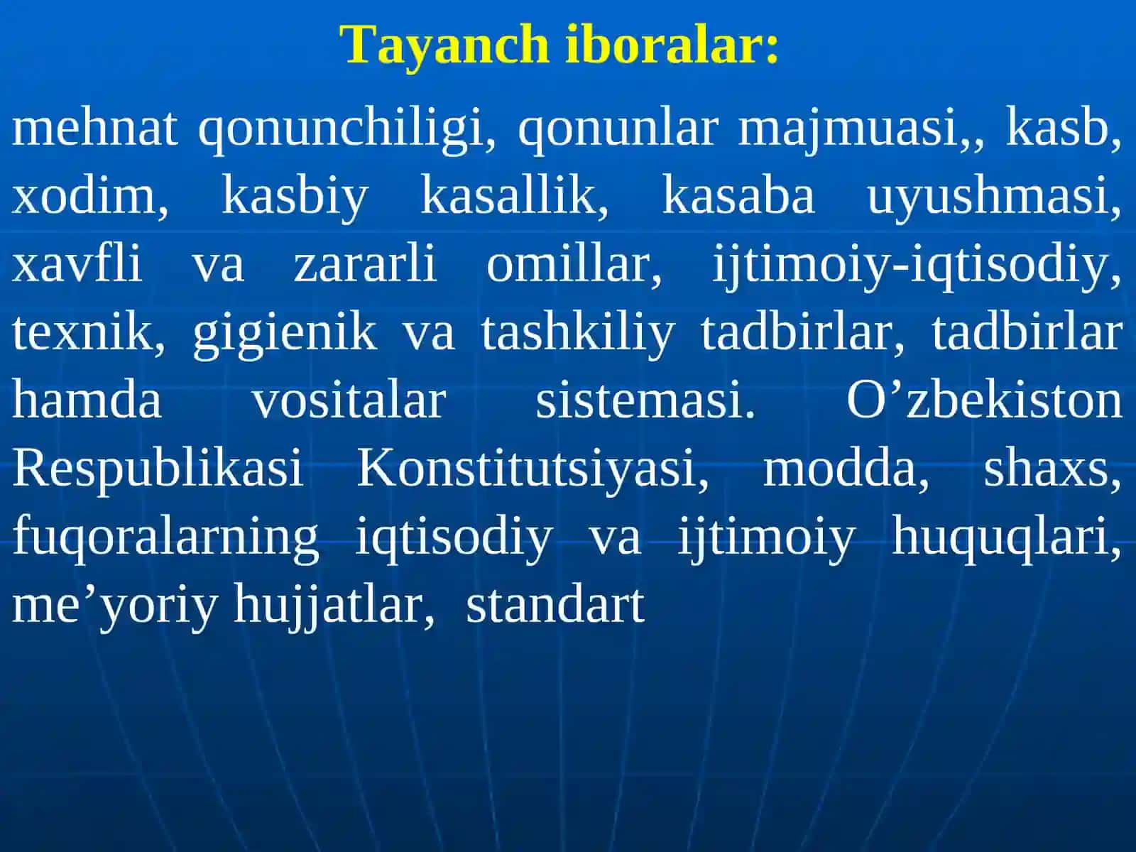 Mehnat muhofazasi (tanlov fani) 4