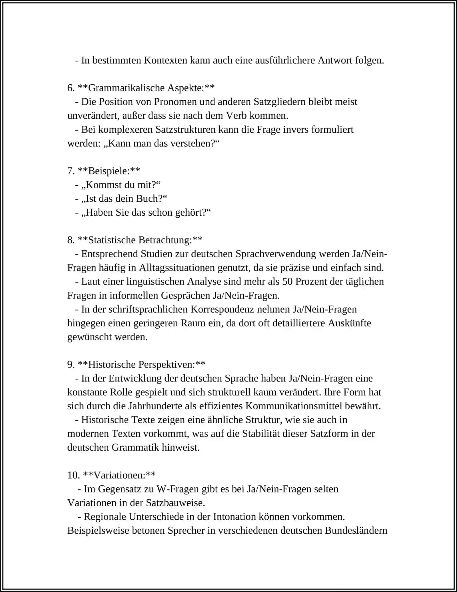 FRAGESATZ: Ja/Nein-Fragen 4