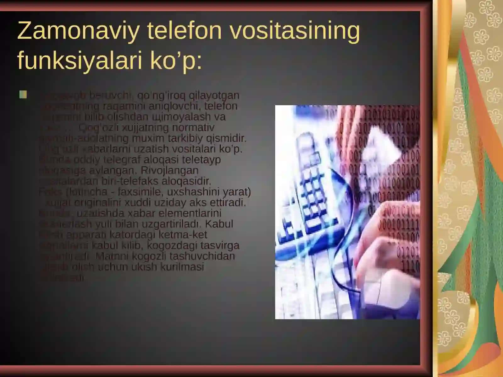 Axborot oqimlari bilan ishlash texnologiyasi 4