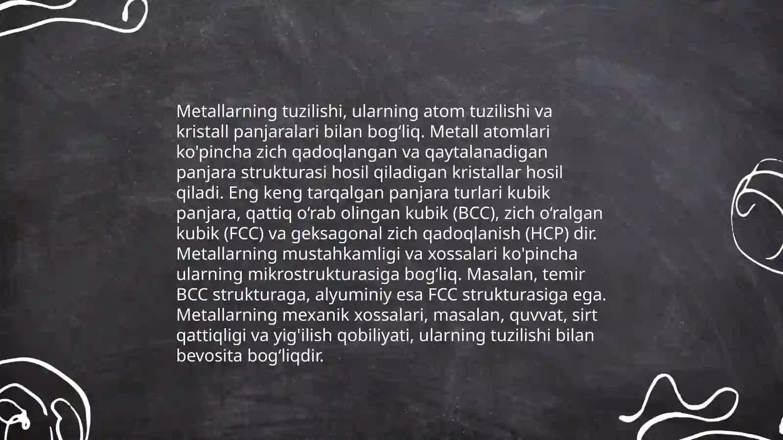 Metallar kimyosi 4
