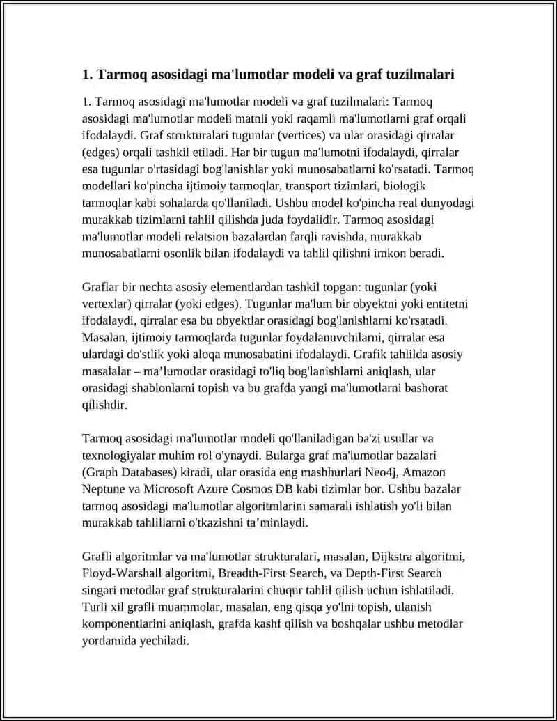 MA'LUMOTLARNI TARMOQLI QAYTA ISHLASH TEXNOLOGIYALARI 4