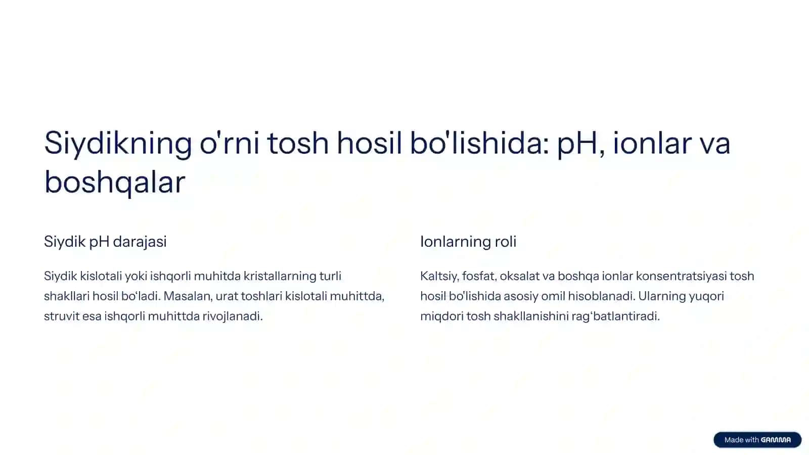 Buyraklarda tosh hosil bo'lishini oldini olishning biokimyoviy asoslari 4